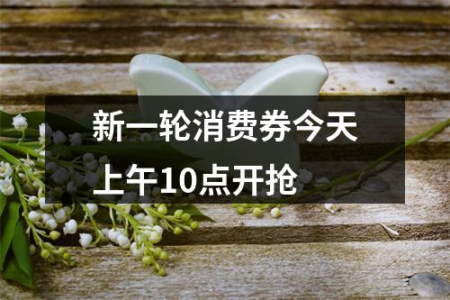 新一轮消费券今天上午10点开抢