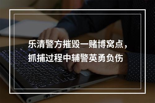 乐清警方摧毁一赌博窝点，抓捕过程中辅警英勇负伤
