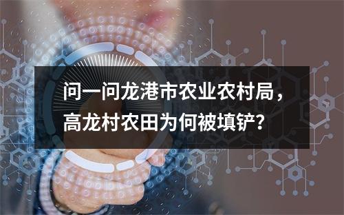 问一问龙港市农业农村局，高龙村农田为何被填铲？