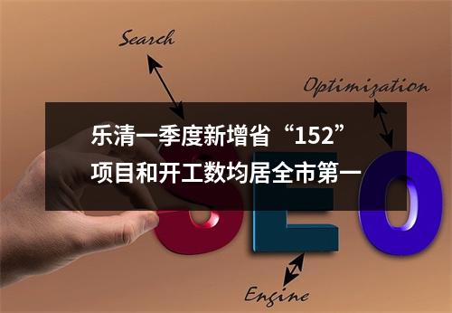 乐清一季度新增省“152”项目和开工数均居全市第一