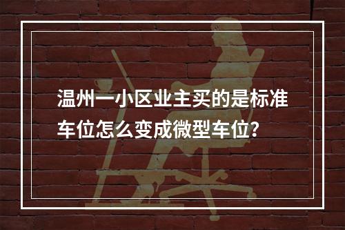 温州一小区业主买的是标准车位怎么变成微型车位？