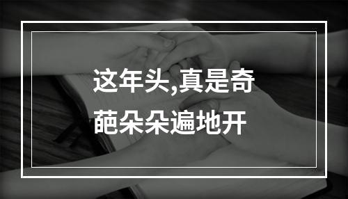 这年头,真是奇葩朵朵遍地开