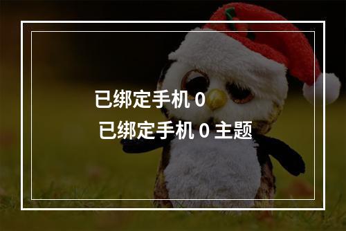 已绑定手机 0      已绑定手机 0 主题