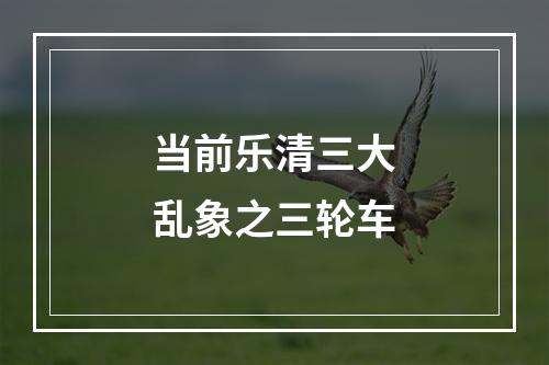 当前乐清三大乱象之三轮车