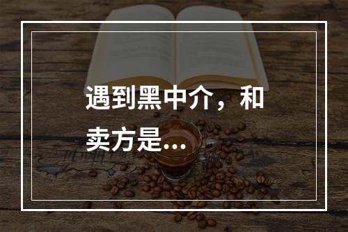 遇到黑中介，和卖方是...