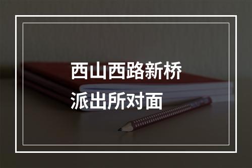 西山西路新桥派出所对面