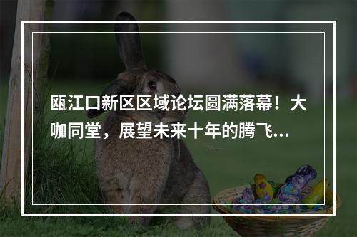 瓯江口新区区域论坛圆满落幕！大咖同堂，展望未来十年的腾飞之势！