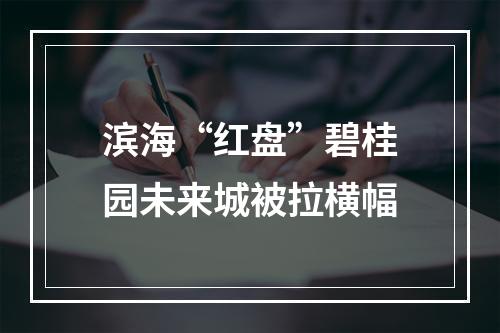 滨海“红盘”碧桂园未来城被拉横幅
