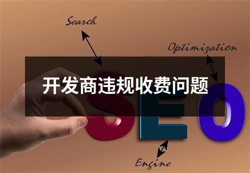 开发商违规收费问题