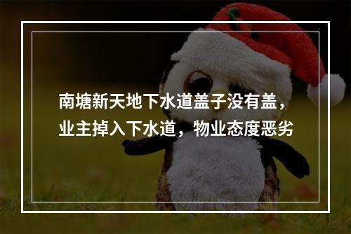 南塘新天地下水道盖子没有盖，业主掉入下水道，物业态度恶劣