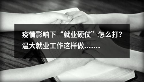 疫情影响下“就业硬仗”怎么打？温大就业工作这样做......