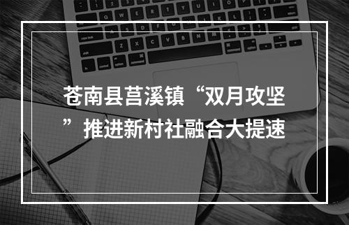 苍南县莒溪镇“双月攻坚”推进新村社融合大提速