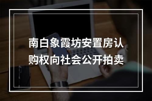 南白象霞坊安置房认购权向社会公开拍卖