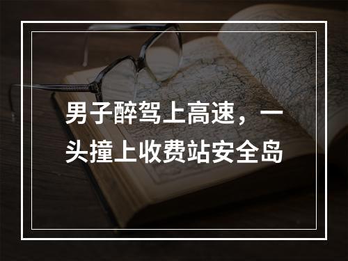 男子醉驾上高速，一头撞上收费站安全岛