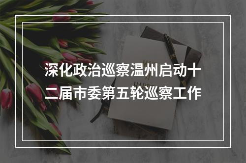 深化政治巡察温州启动十二届市委第五轮巡察工作