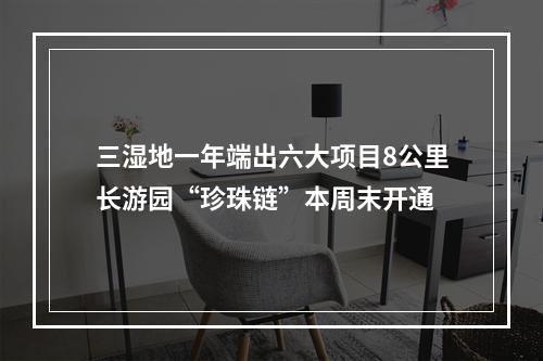 三湿地一年端出六大项目8公里长游园“珍珠链”本周末开通