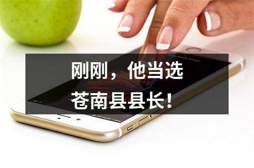 刚刚，他当选苍南县县长！