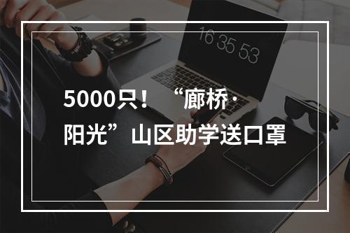 5000只！“廊桥·阳光”山区助学送口罩