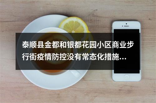 泰顺县金都和银都花园小区商业步行街疫情防控没有常态化措施导致复工复产更难的报告