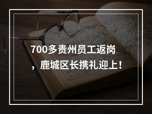 700多贵州员工返岗，鹿城区长携礼迎上！