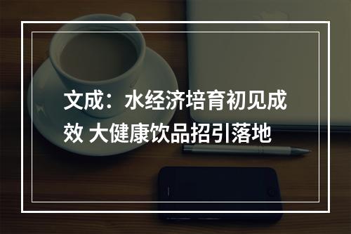 文成：水经济培育初见成效 大健康饮品招引落地