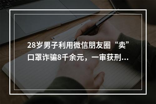 28岁男子利用微信朋友圈“卖”口罩诈骗8千余元，一审获刑8个月