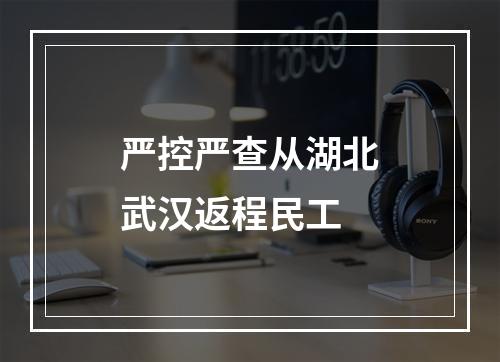 严控严查从湖北武汉返程民工