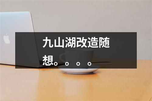 九山湖改造随想。。。。