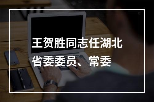 王贺胜同志任湖北省委委员、常委