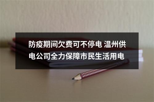 防疫期间欠费可不停电 温州供电公司全力保障市民生活用电