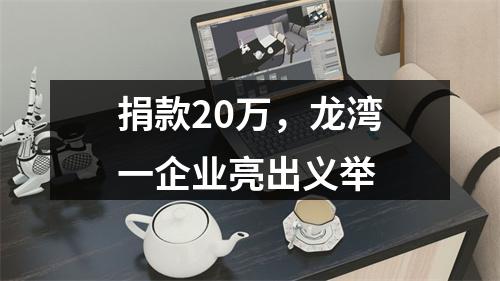 捐款20万，龙湾一企业亮出义举