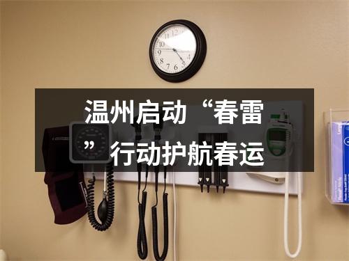 温州启动“春雷”行动护航春运