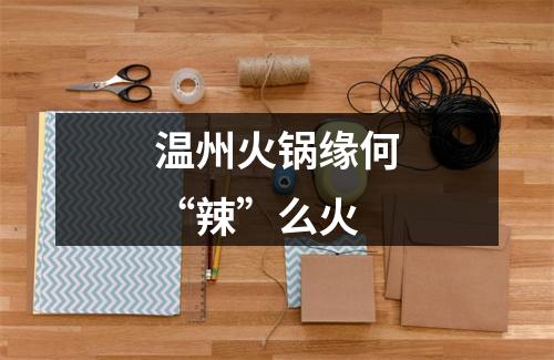 温州火锅缘何“辣”么火