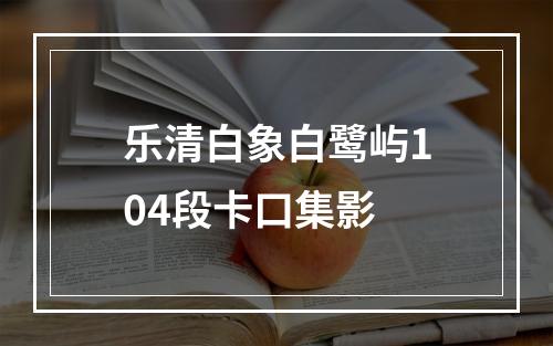 乐清白象白鹭屿104段卡口集影