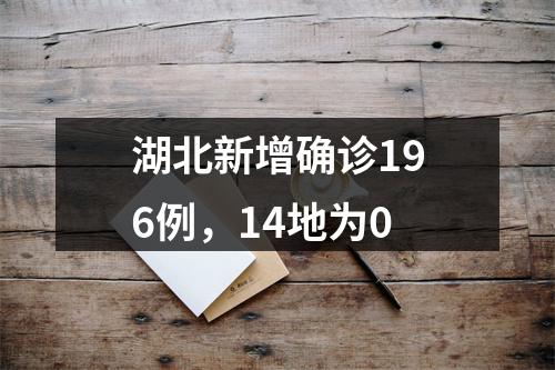 湖北新增确诊196例，14地为0
