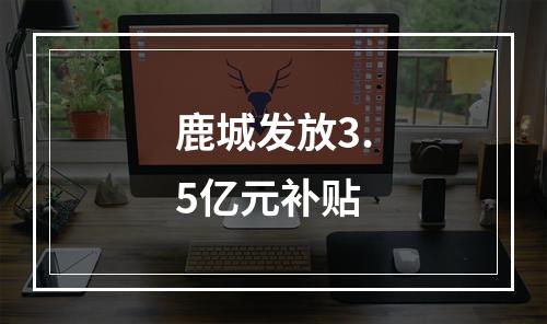 鹿城发放3.5亿元补贴