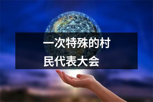 一次特殊的村民代表大会