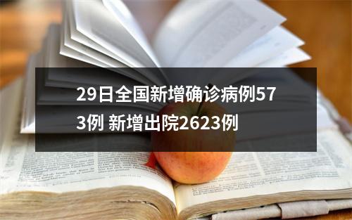 29日全国新增确诊病例573例 新增出院2623例
