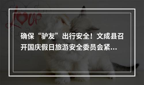 确保“驴友”出行安全！文成县召开国庆假日旅游安全委员会紧急工作会议