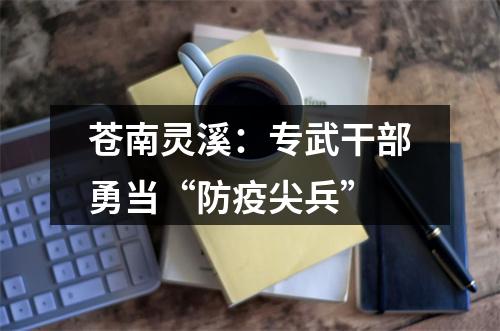 苍南灵溪：专武干部勇当“防疫尖兵”