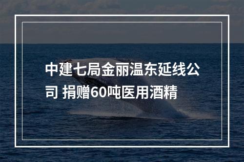 中建七局金丽温东延线公司 捐赠60吨医用酒精