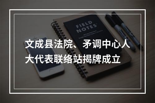 文成县法院、矛调中心人大代表联络站揭牌成立