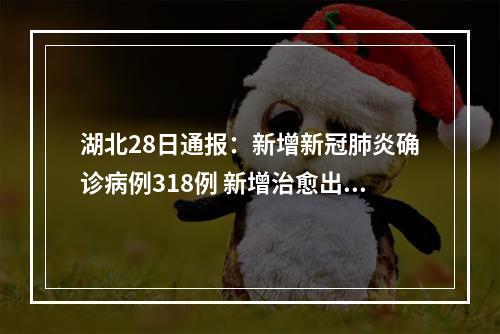 湖北28日通报：新增新冠肺炎确诊病例318例 新增治愈出院病例3203例