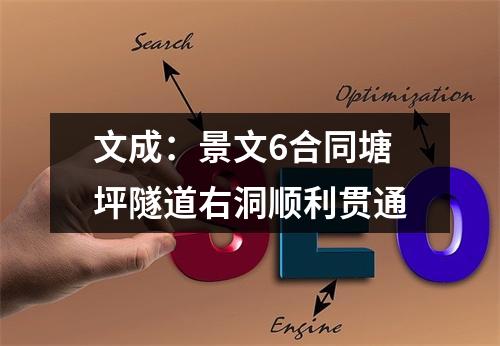 文成：景文6合同塘坪隧道右洞顺利贯通