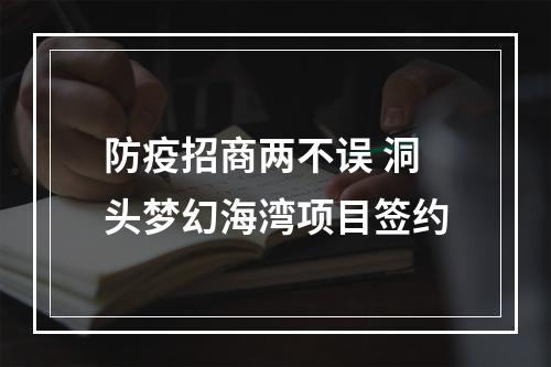 防疫招商两不误 洞头梦幻海湾项目签约