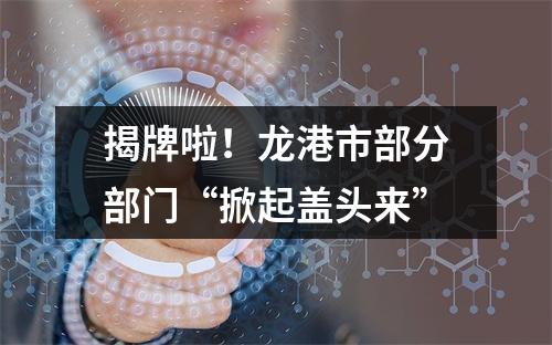 揭牌啦！龙港市部分部门“掀起盖头来”