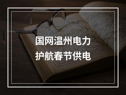 国网温州电力护航春节供电