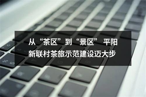 从“茶区”到“景区” 平阳新联村茶旅示范建设迈大步