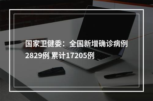 国家卫健委：全国新增确诊病例2829例 累计17205例