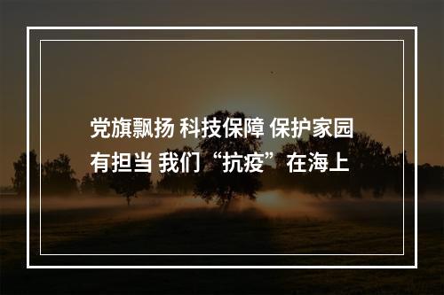 党旗飘扬 科技保障 保护家园有担当 我们“抗疫”在海上